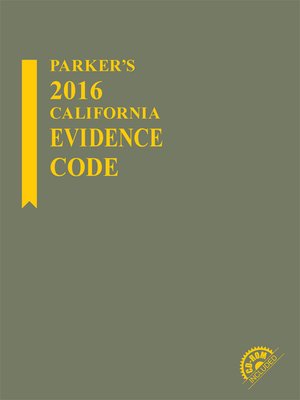 cover image of Parker's California Evidence Code